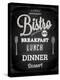 Bistro Chalkboard Poster For Vintage Design-Ozerina Anna-Stretched Canvas