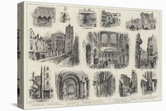 Bits of Old London, the Old Priory Church and Precincts of St Bartholomew, West Smithfield-Alfred Robert Quinton-Premier Image Canvas