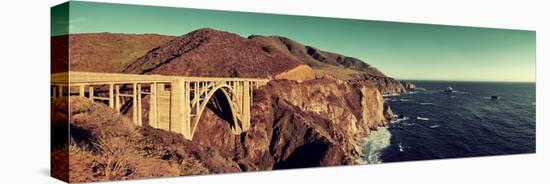Bixby Bridge Panorama as the Famous Landmark in Big Sur California.-Songquan Deng-Premier Image Canvas