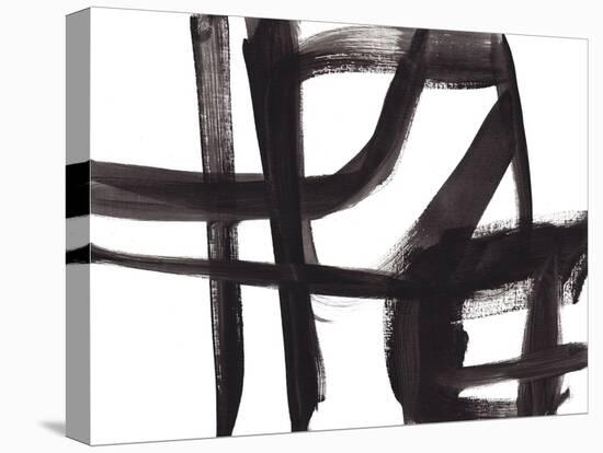 Black and White Abstract Painting 2-Jaime Derringer-Premier Image Canvas