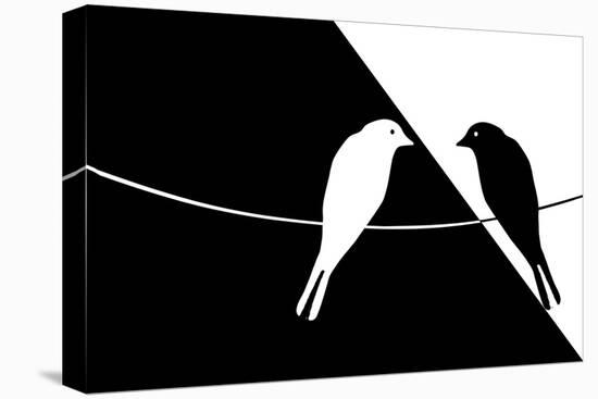 Black and White Birds-Mindy Sommers-Premier Image Canvas