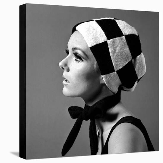 Black and White Checked Bonnet, 1960s-John French-Premier Image Canvas