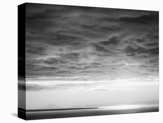 Black and white cloud formatio-Savanah Plank-Stretched Canvas