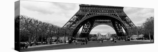 Black and White, Eiffel Tower, Paris, France-null-Premier Image Canvas