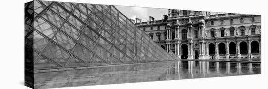 Black and White, Exterior, the Louvre, Paris, France-null-Premier Image Canvas