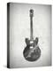 Black and White Guitar-Dan Sproul-Stretched Canvas