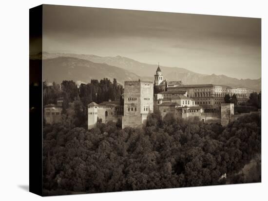 Black and White Image of Alhambra Palce, Granada, Andalucia, Spain-Alan Copson-Premier Image Canvas