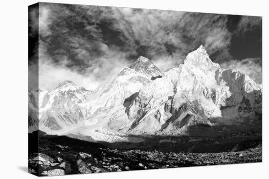 Black and White Panoramic View of Mount Everest-Daniel Prudek-Premier Image Canvas