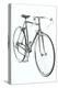 Black and White Photo of 10 Speed Bicycle-null-Stretched Canvas