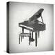 Black and White PIano-Dan Sproul-Stretched Canvas