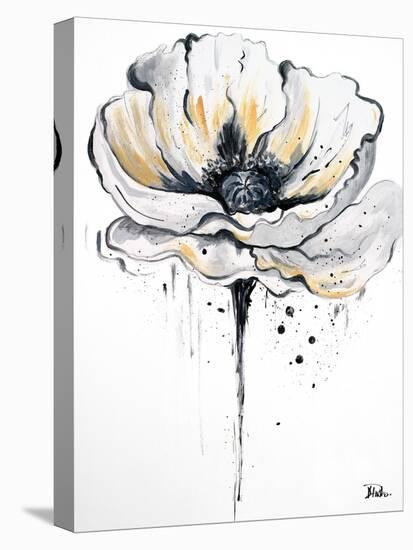 Black and White Poppies II-Patricia Pinto-Stretched Canvas