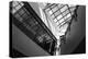 Black and White view of glass ceiling-null-Stretched Canvas