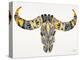 Black and Yellow Water Buffalo Skull-Cat Coquillette-Premier Image Canvas