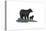Black Bear and Cub - Icon-Lantern Press-Stretched Canvas