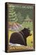 Black Bear in Forest, North Cascades, Washington-Lantern Press-Stretched Canvas