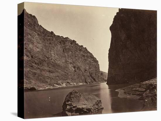 Black Cañon, Colorado River, Looking Below, Near Camp 7, 1871-Timothy O'Sullivan-Premier Image Canvas