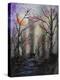 Black Cat in Forest-Michelle Faber-Premier Image Canvas