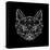 Black Cat Polygon-Lisa Kroll-Stretched Canvas