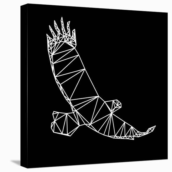 Black Eagle Polygon-Lisa Kroll-Stretched Canvas