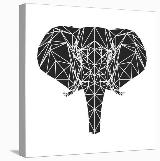 Black Elephant Polygon-Lisa Kroll-Stretched Canvas