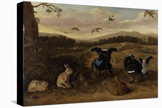 Black Game, Rabbits and Swallows in a Park, C.1700-Leonard Knyff-Premier Image Canvas