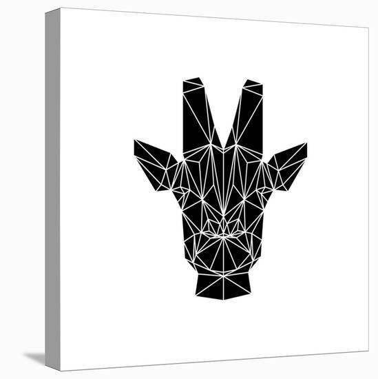 Black Giraffe-Lisa Kroll-Stretched Canvas