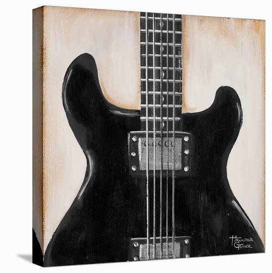 Black Guitar-Hakimipour-ritter-Stretched Canvas