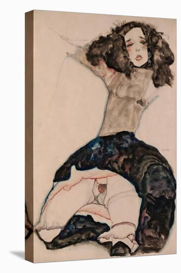 Black-Haired Girl with Lifted Skirt, 1911-Egon Schiele-Premier Image Canvas