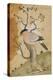 Black Headed Myna on a Tree-Trunk, India, 19th Century-null-Premier Image Canvas