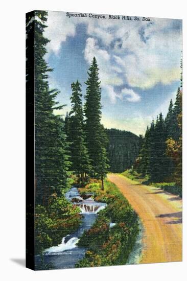 Black Hills, South Dakota, View of Spearfish Canyon-Lantern Press-Stretched Canvas