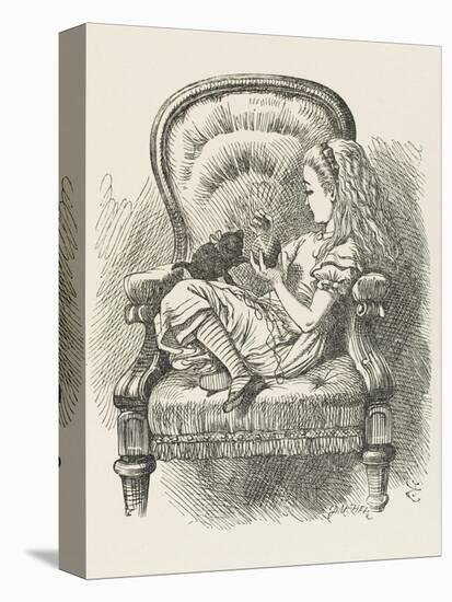 Black Kitten Alice and the Black Kitten-John Tenniel-Premier Image Canvas