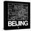 Black Map of Beijing-NaxArt-Stretched Canvas