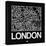 Black Map of London-NaxArt-Stretched Canvas