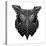 Black Owl Head Mesh-Lisa Kroll-Stretched Canvas