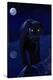 Black Panther in Moonlight-null-Stretched Canvas