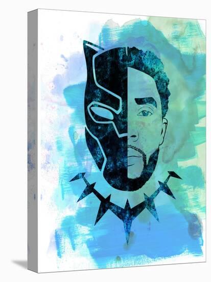 Black Panther Watercolor-Jack Hunter-Stretched Canvas