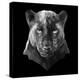 Black Panther-Lisa Kroll-Stretched Canvas