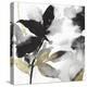 Black Petals Gold Leaves I-Asia Jensen-Stretched Canvas