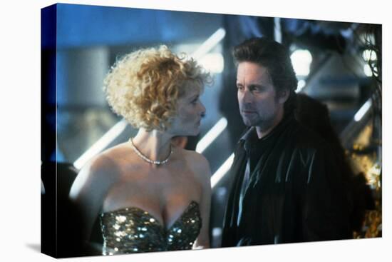 Black Rain by Ridley Scott with Kate Capshaw and Michael Douglas, 1989 (photo)-null-Stretched Canvas