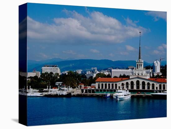 Black Sea Port Located at Base of the Caucasus Mountain, Port of Sochi, Sochi, Russia-Cindy Miller Hopkins-Premier Image Canvas