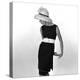 Black Sleeveless Dress with White Belt, 1960s-John French-Premier Image Canvas