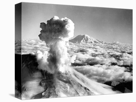 Black Smoke and Ash Drift Skyward as Mount St. Helens Erupts-null-Premier Image Canvas