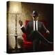 Black Tie-John Silver-Stretched Canvas