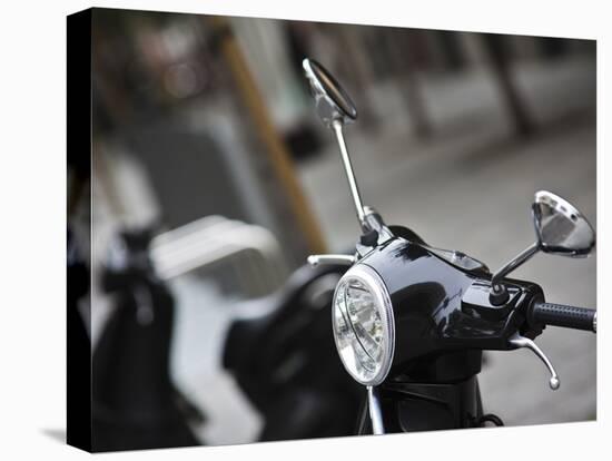 Black Vespa, Madrid, Spain-Walter Bibikow-Premier Image Canvas