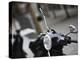 Black Vespa, Madrid, Spain-Walter Bibikow-Premier Image Canvas