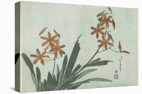 Blackberry Lilies, C. 1832-Katsushika Hokusai-Premier Image Canvas