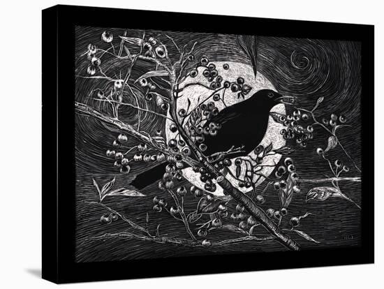 Blackbird, 2023, (Etching)-Helen White-Premier Image Canvas