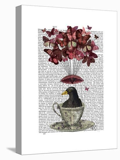 Blackbird in Teacup-Fab Funky-Stretched Canvas