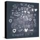 Blackboard Romantic Set-smilewithjul-Stretched Canvas