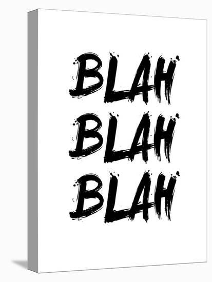 Blah Blah Blah White-NaxArt-Stretched Canvas